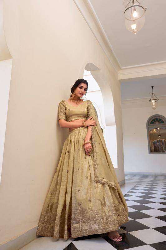 HEENAL Gold Crush OWT Designer Lehenga Choli distributor in Mumbai